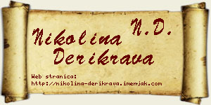 Nikolina Derikrava vizit kartica